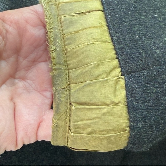 Icelandic Design Green Silk Appliqué Embroidered Lined Wool Jacket Women’s Sm - Picture 13 of 16